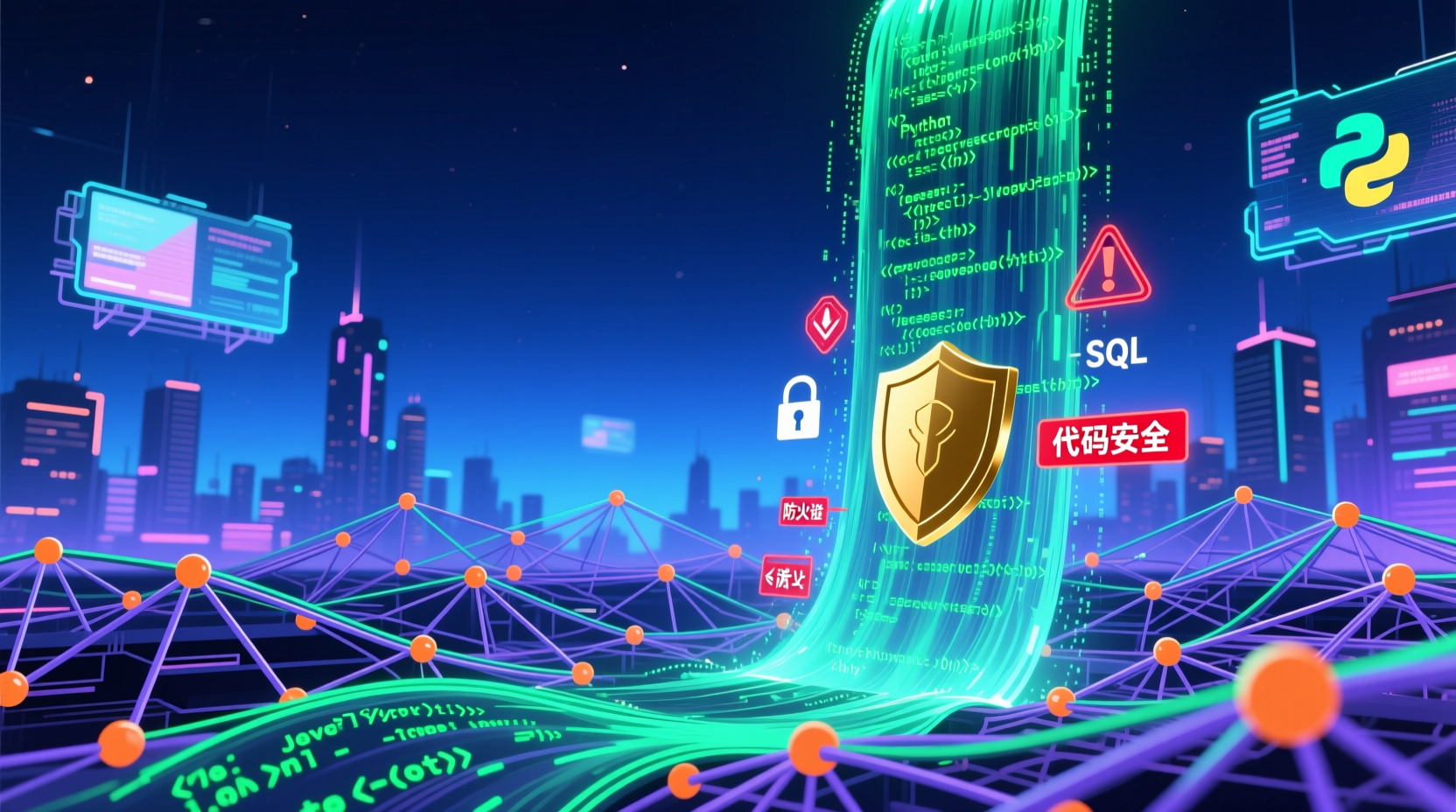 AI 代碼安全概念圖